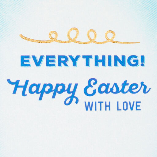 Blue Plaid Egg Easter Card for Grandson, 
