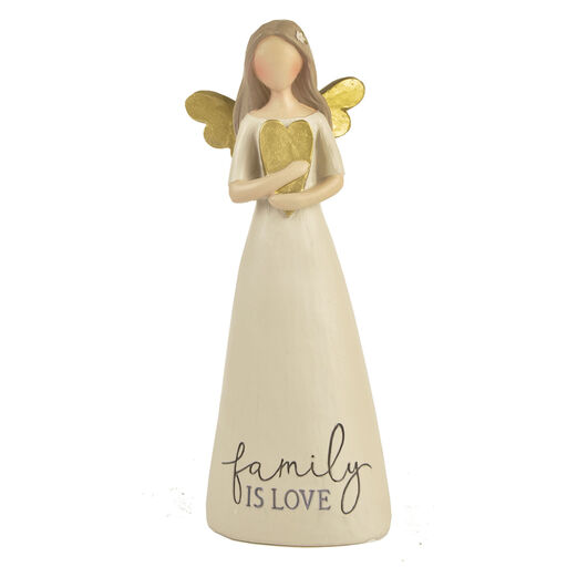 Blossom Bucket Family Is Love Angel Figurine, 5.5", 