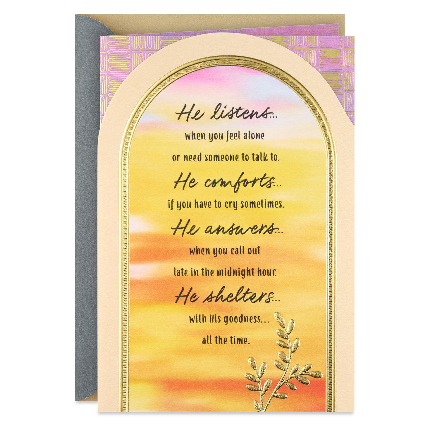 God Walks Beside You Religious Sympathy Card for only USD 4.99 | Hallmark