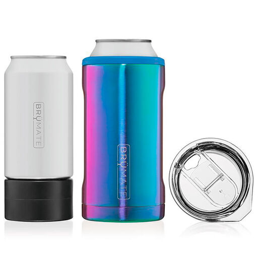 BruMate Rainbow Titanium Stainless Steel 3-in-1 Can Cooler, 12/16 oz., 