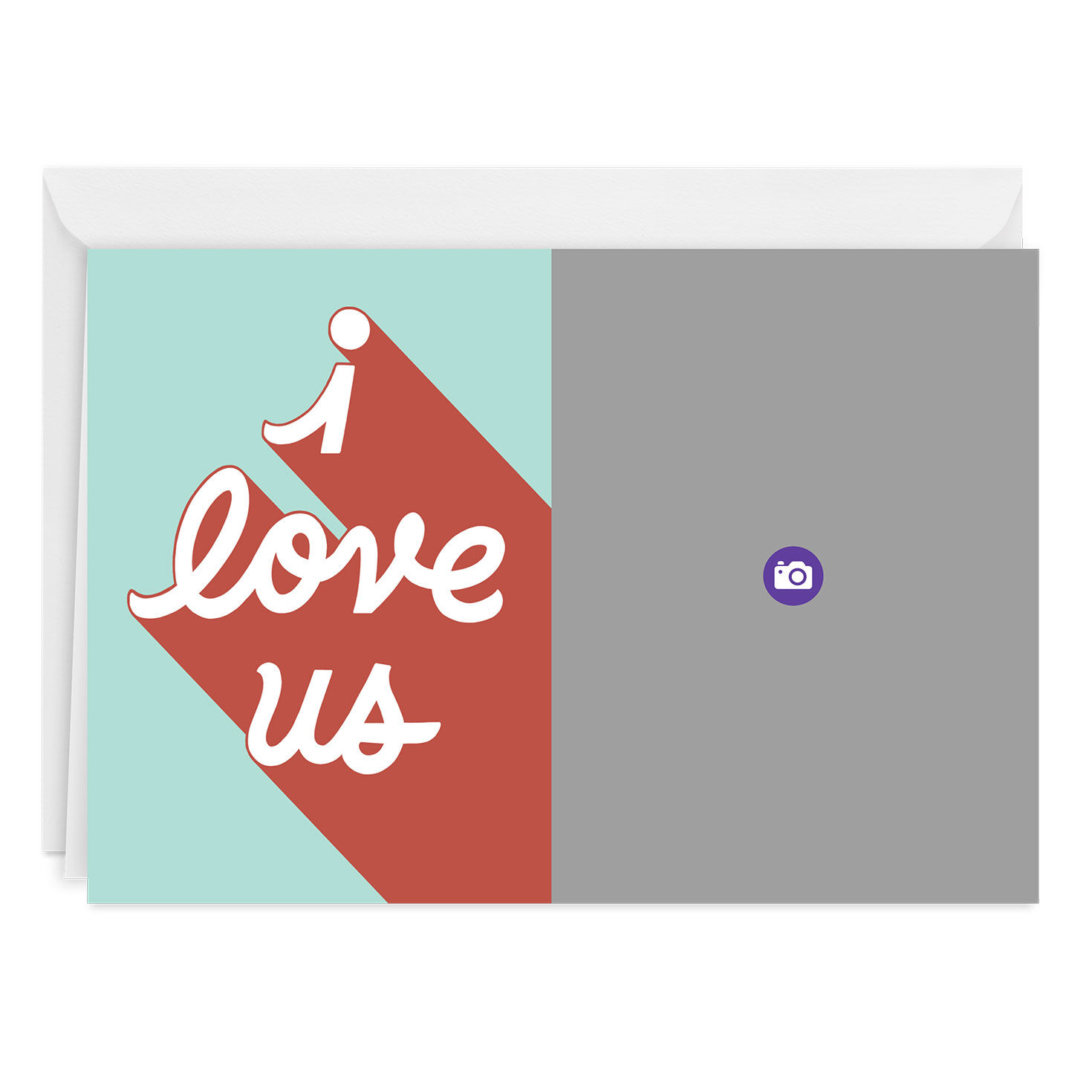 Personalized Shadow Lettering Love Photo Card  image number 3