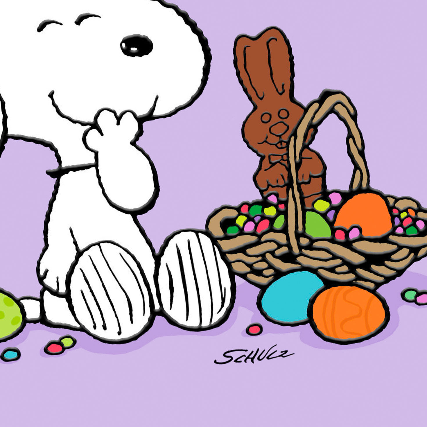 Peanuts&reg; Filled With Love, Not Chocolate Funny Easter Card, , large image number 4