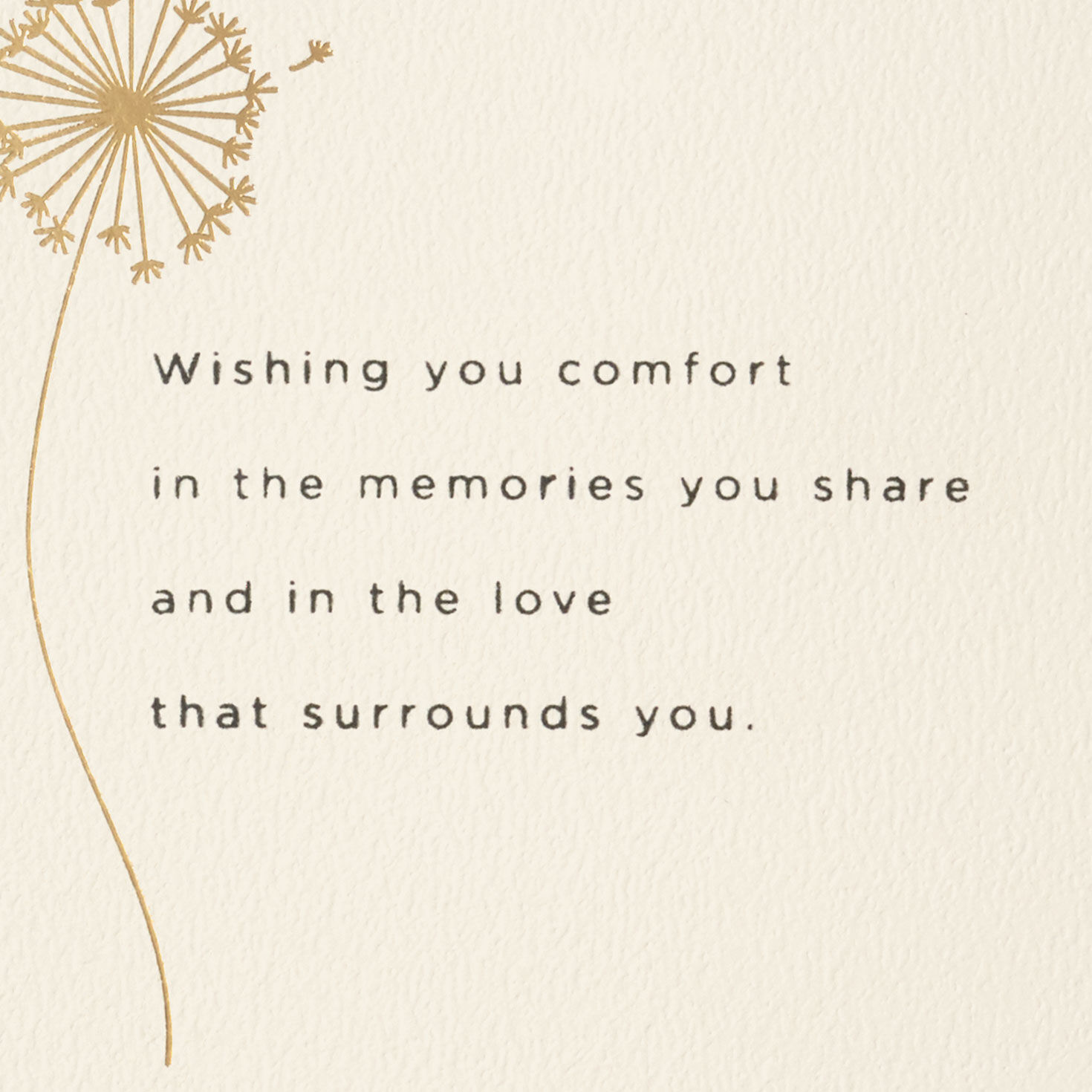 Dandelions and Wildflowers Signature Sympathy Card Sentiment image number 2