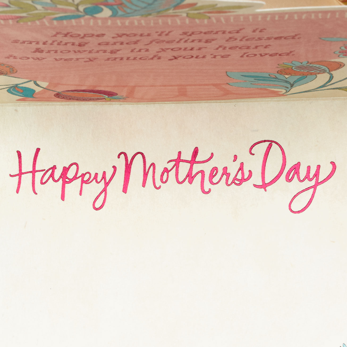 Flowers in Teacup 3D Pop-Up Mother's Day Card for Mom card front detail image number 5