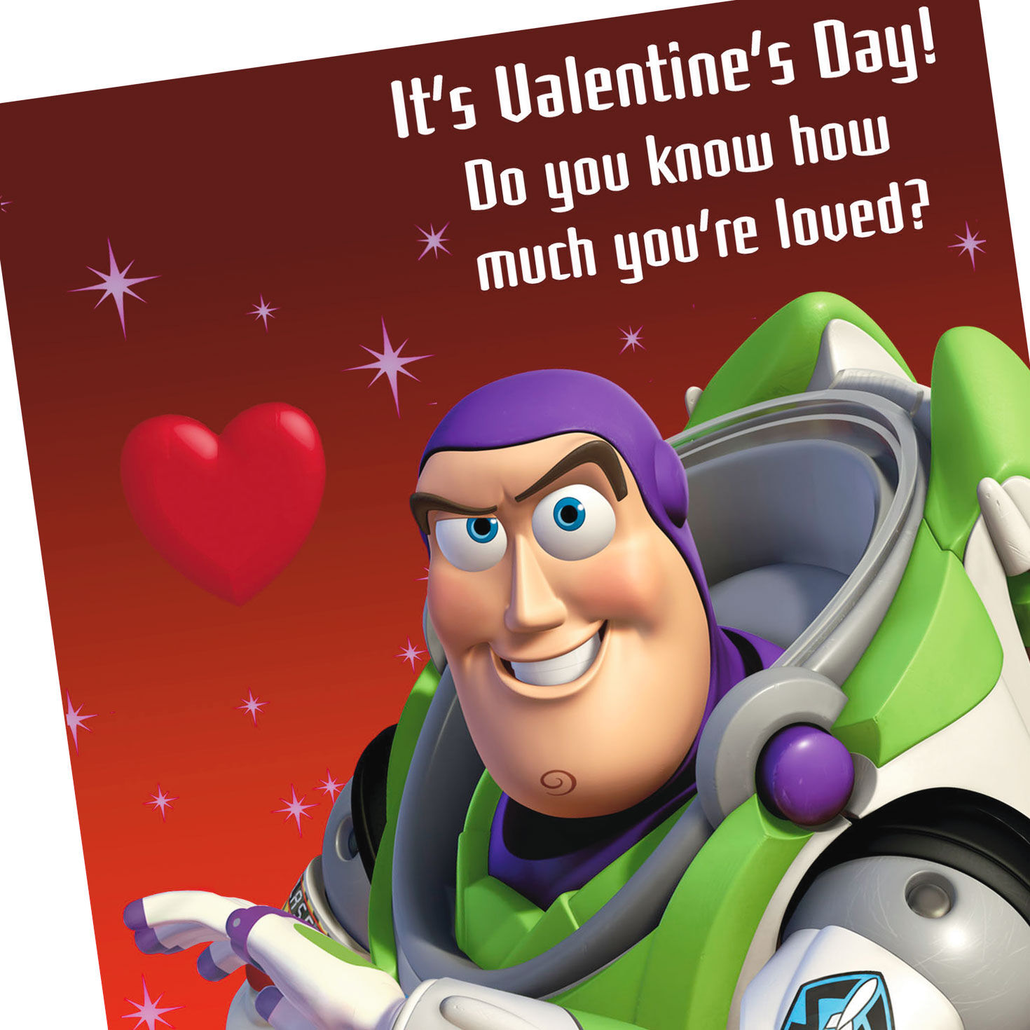 Disney Pixar Toy Story Buzz Lightyear You re Loved Valentine s Day Card