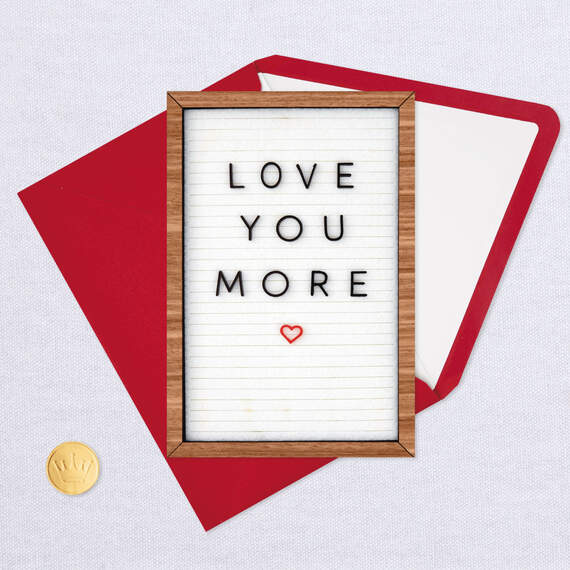 Love You More Letter Board Birthday Card, , large image number 5