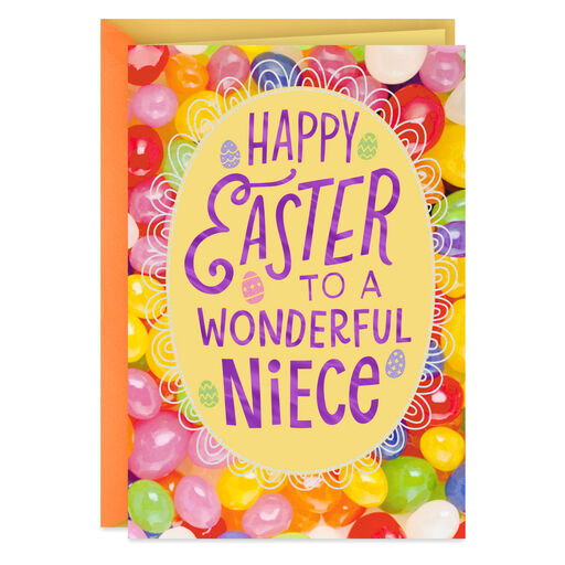 Jellybeans and Blessings Easter Card for Niece, 
