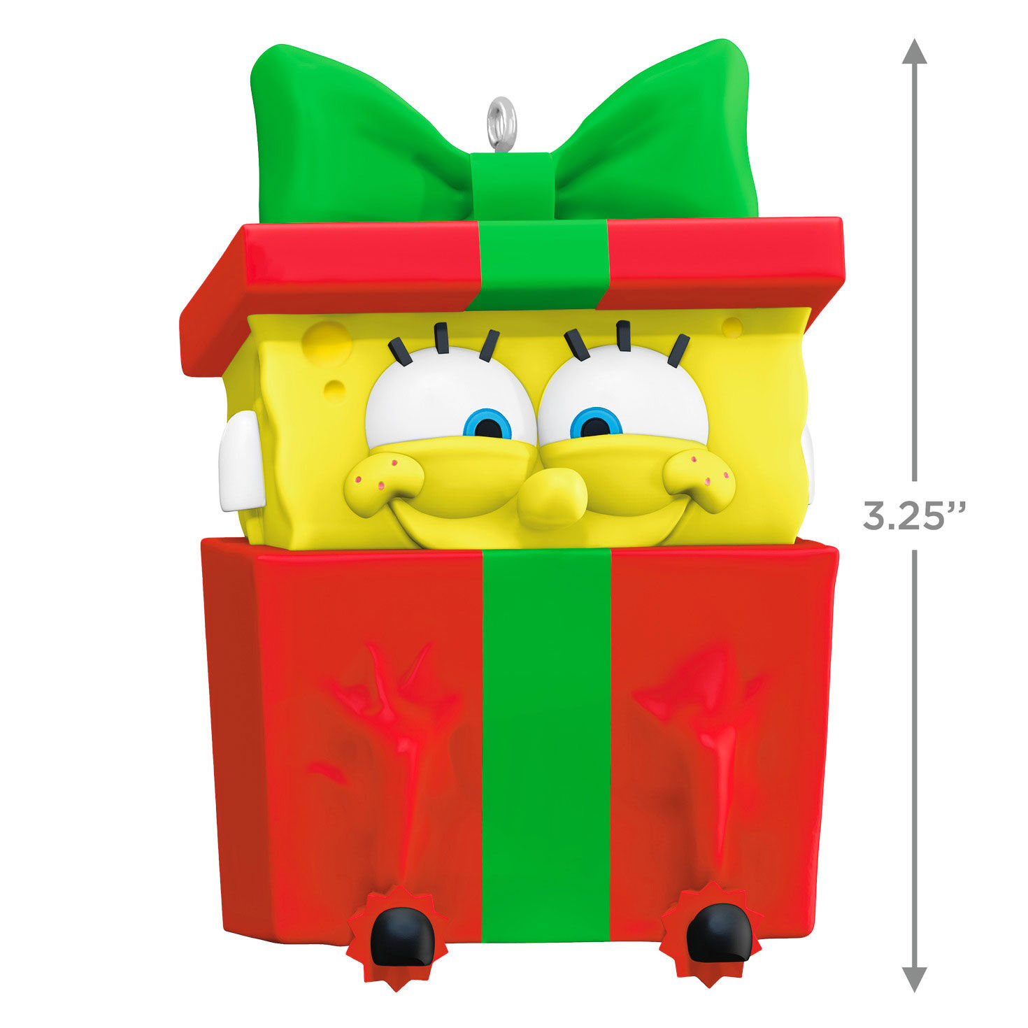 SpongeBob in Present Keepsake Ornament Measurement image number 3