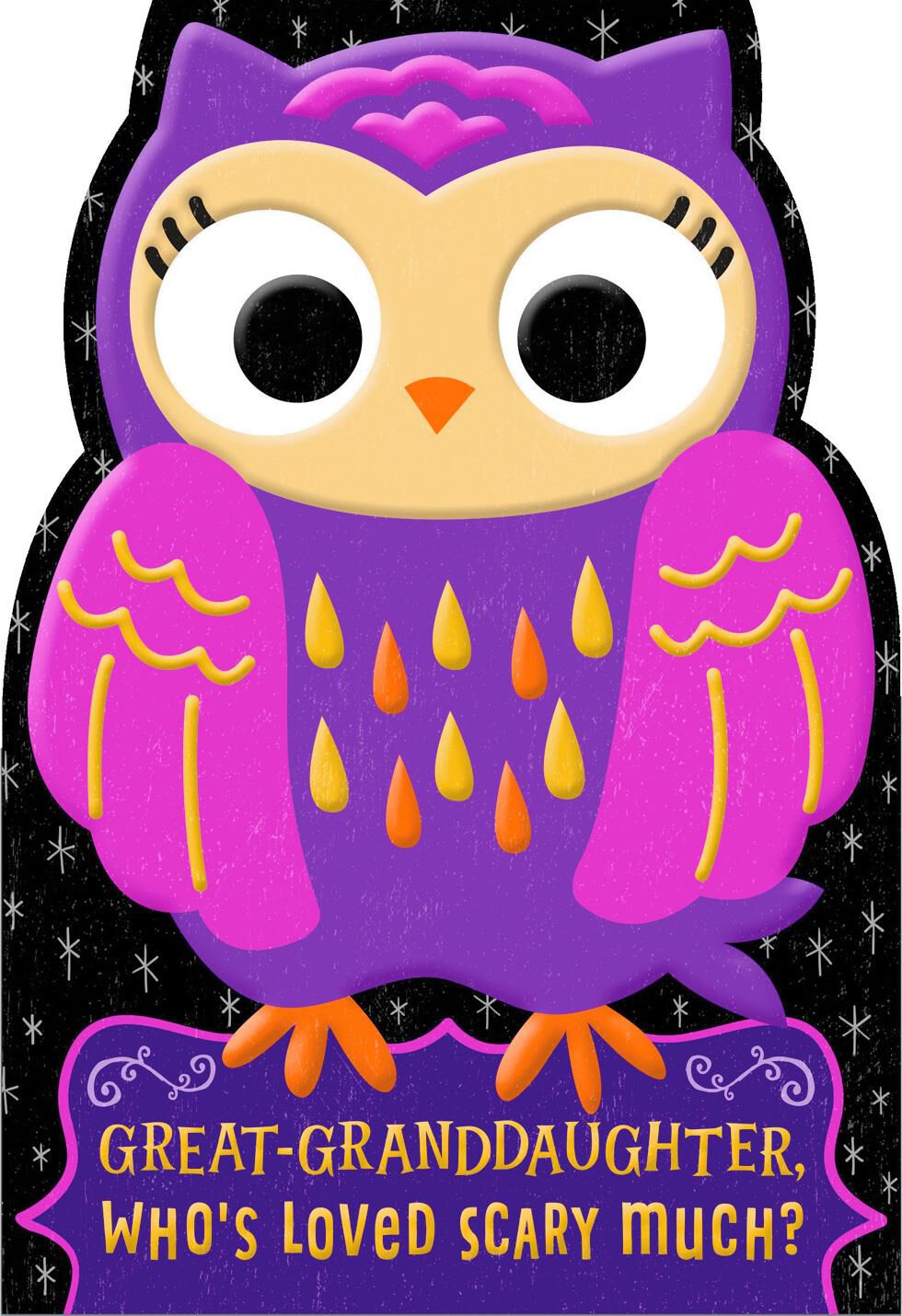 Loved Scary Much Great-Granddaughter Halloween Card