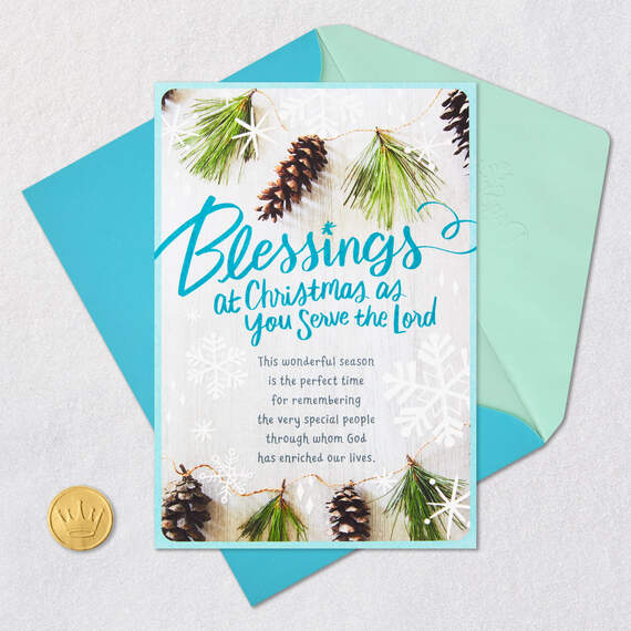 Blessings as You Serve the Lord Religious Christmas Card for Clergy, , large image number 6