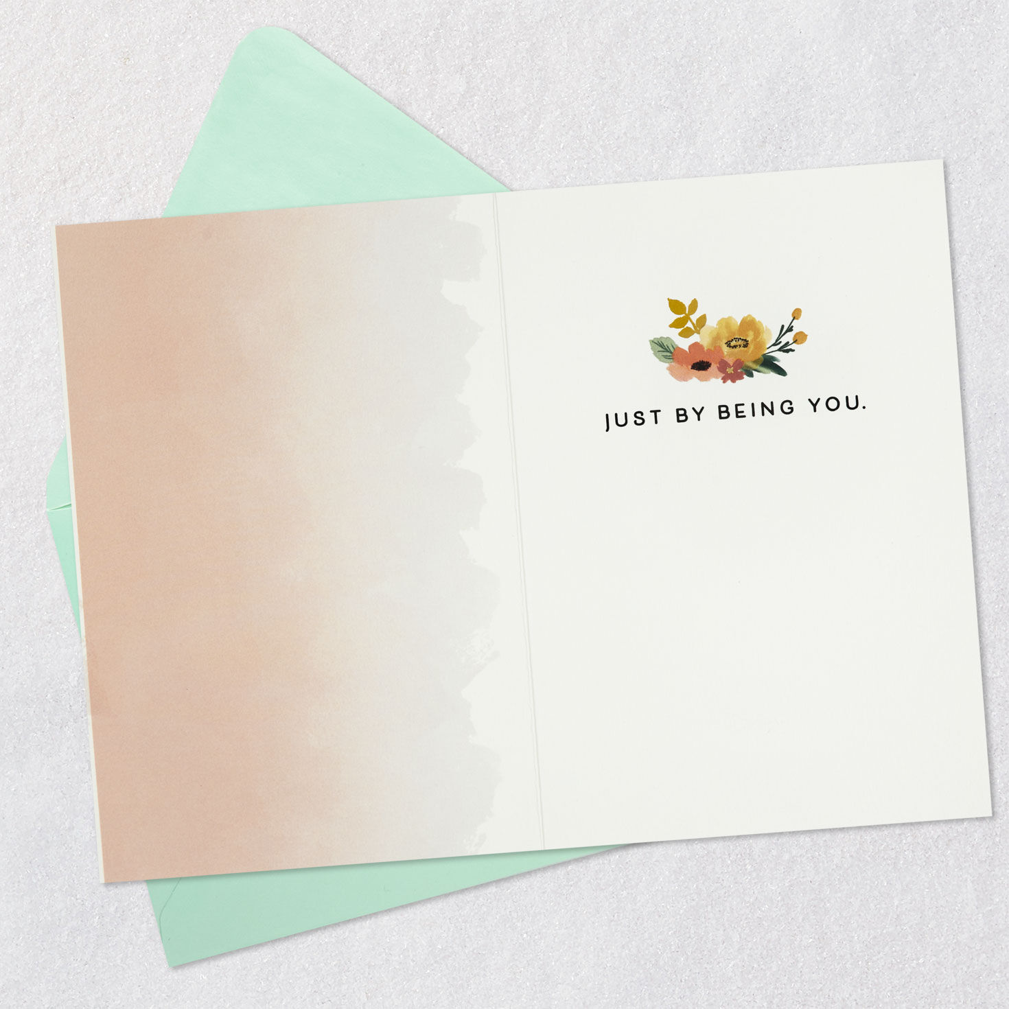Floral Frame Friendship Card Open card with envelope image number 3