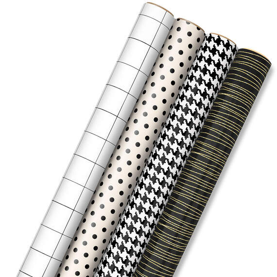 Sleek and Chic Monochrome Wrapping Paper Collection, , large image number 1