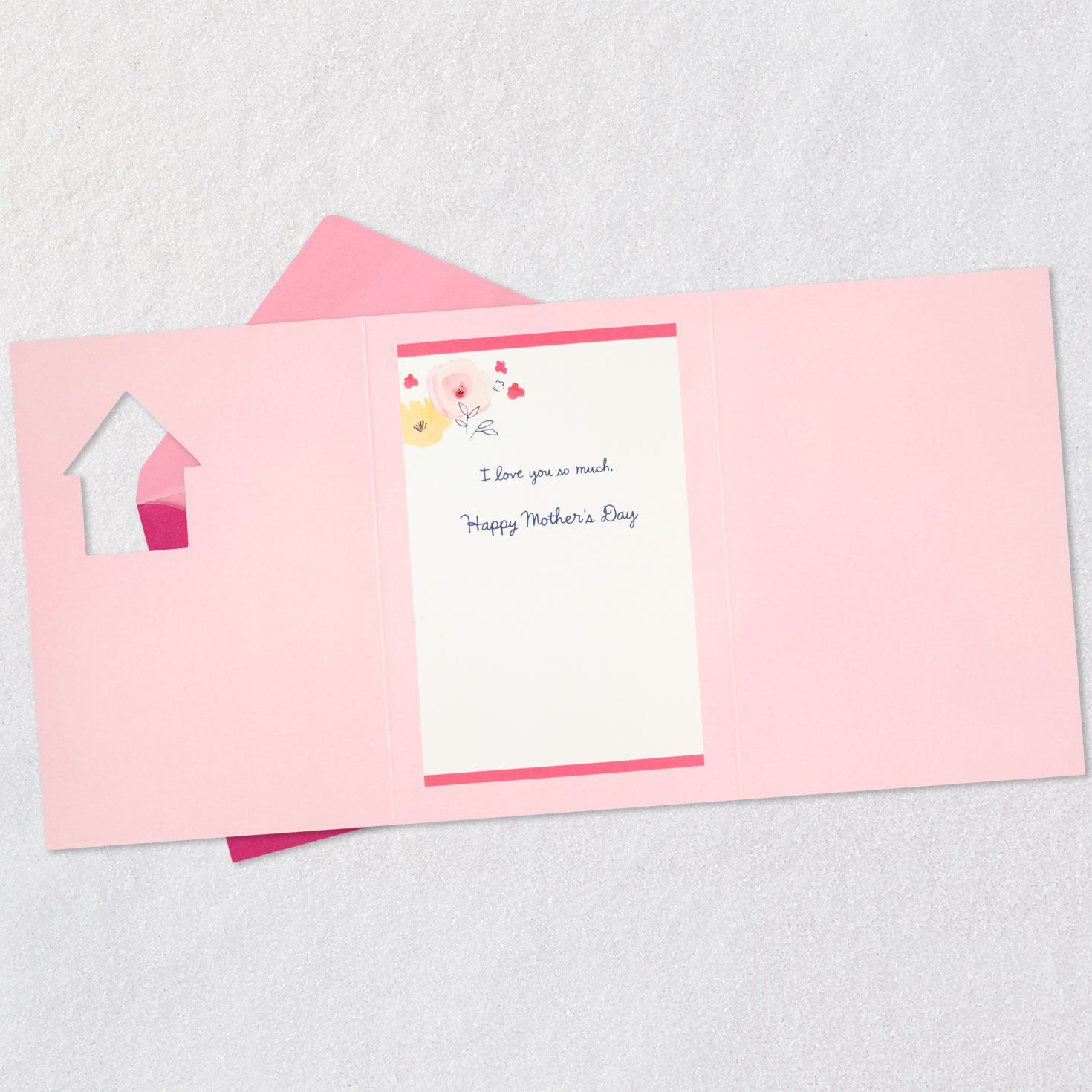 Folk Art Bird and Flowers Mother's Day Card for Wife Open card with envelope image number 5