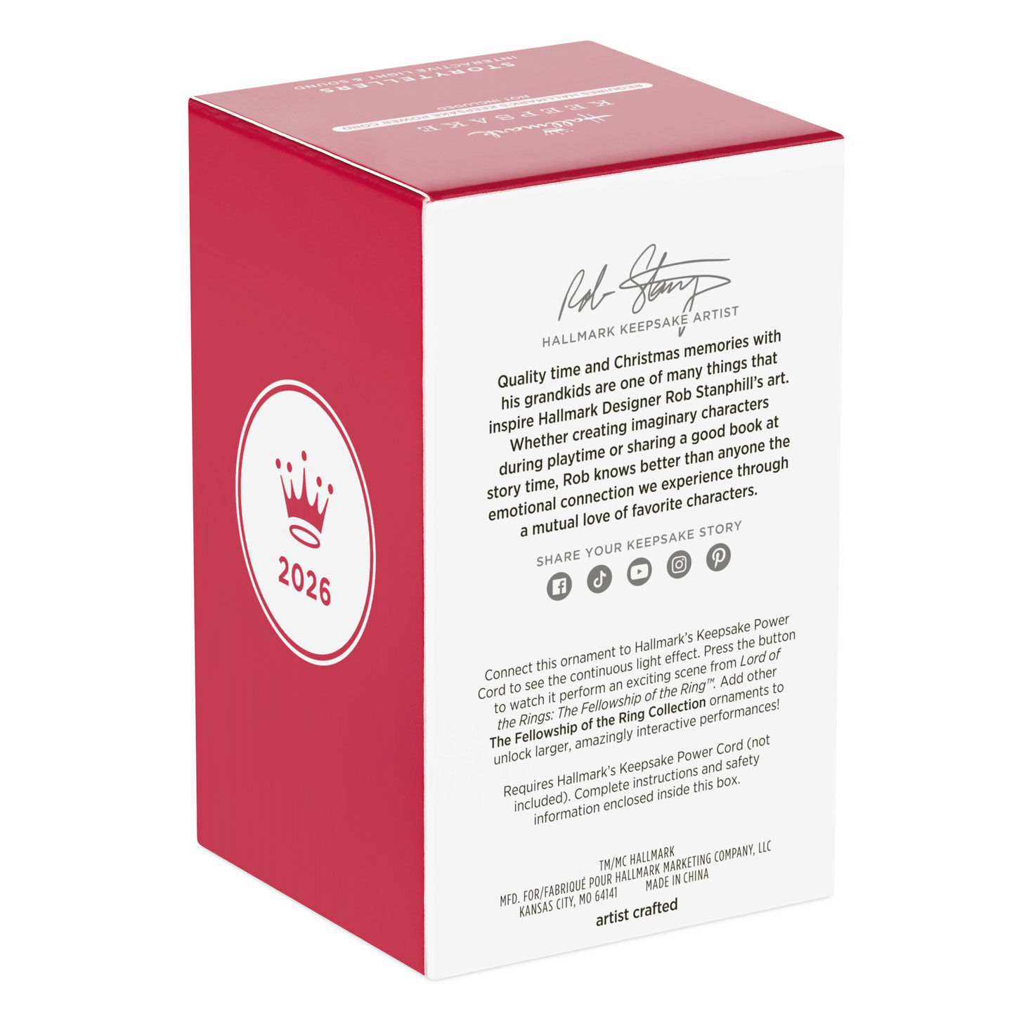 Lord of the Rings Frodo Baggins Keepsake Ornament package back image number 8