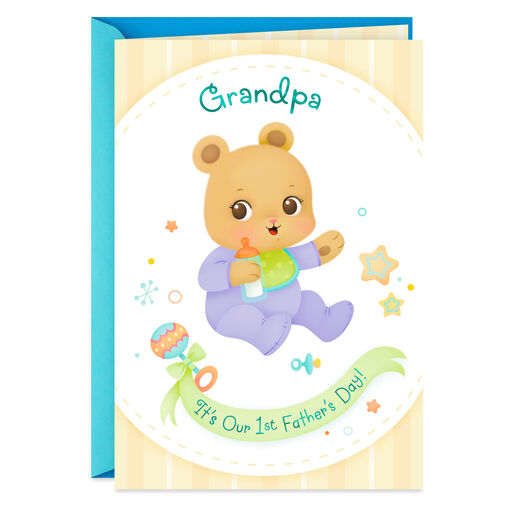 Our First Father's Day Card for Grandpa From Baby, 