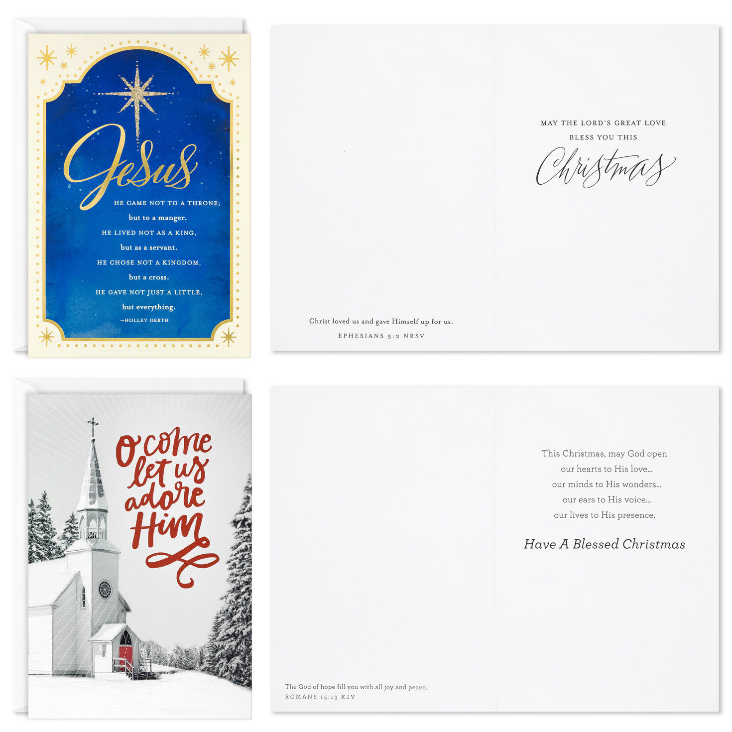 Traditional Art Christian Christmas Card Assortment Card Front with Sentiment image number 3