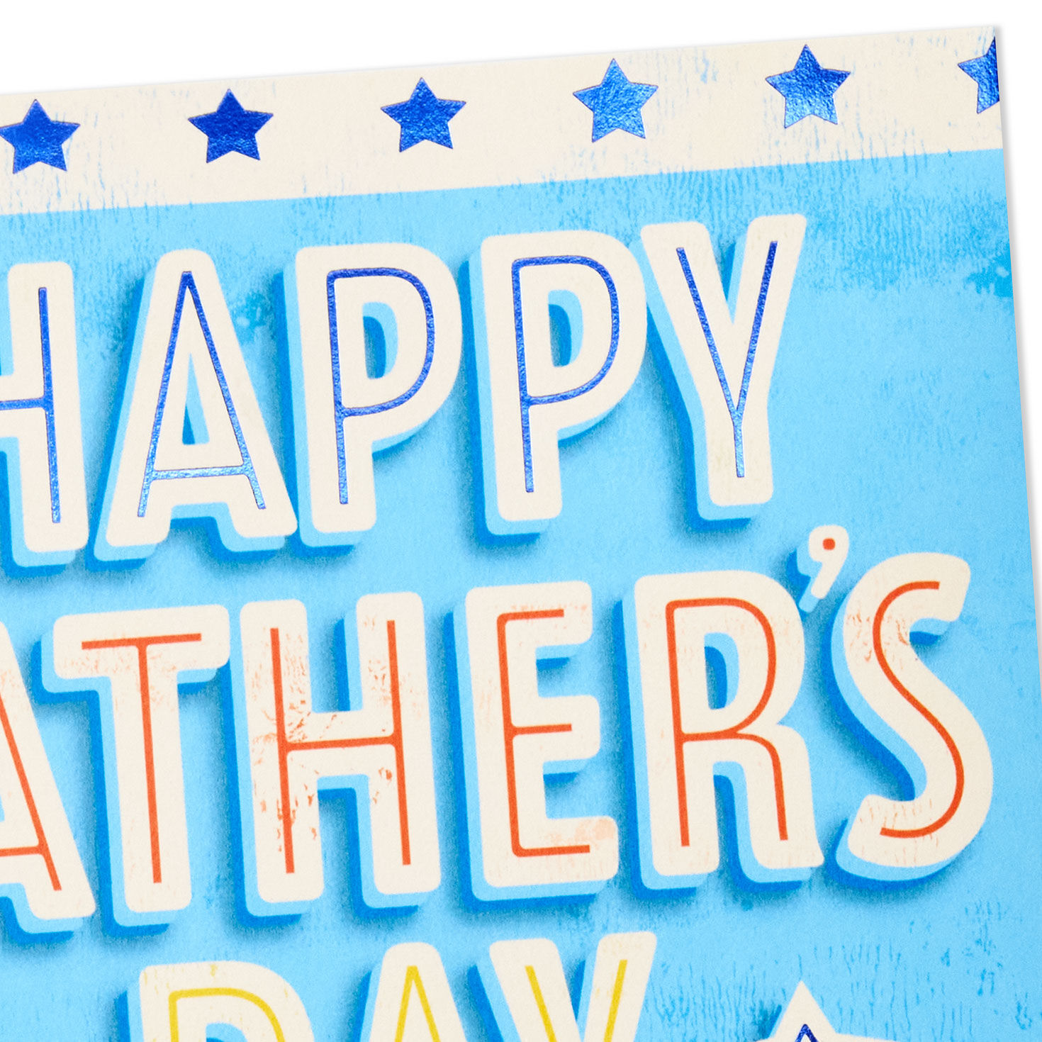 Light Blue with Stars Pop-up Father's Day Card Card Front Detail image number 3