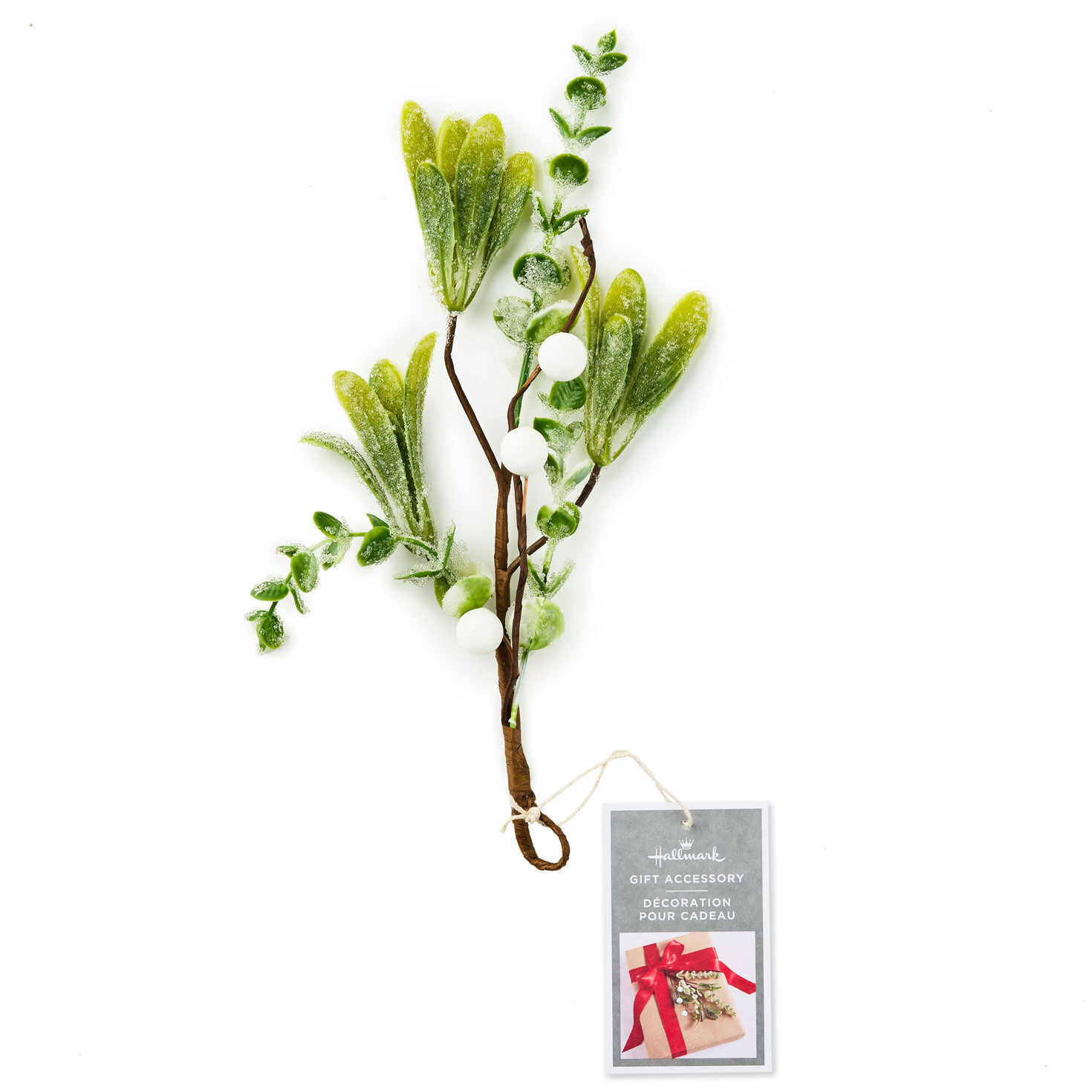 Faux Winter Foliage Holiday Gift Wrap Accessory package tag image number 5