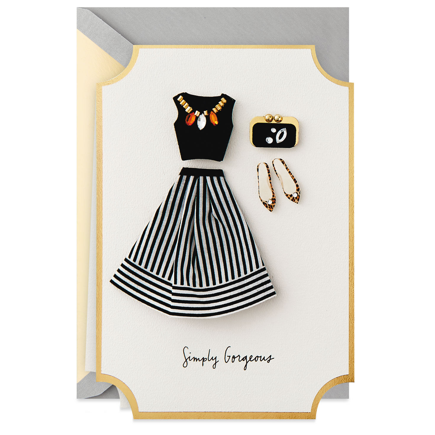 Simply Gorgeous Fashionable Ensemble Birthday Card for Her