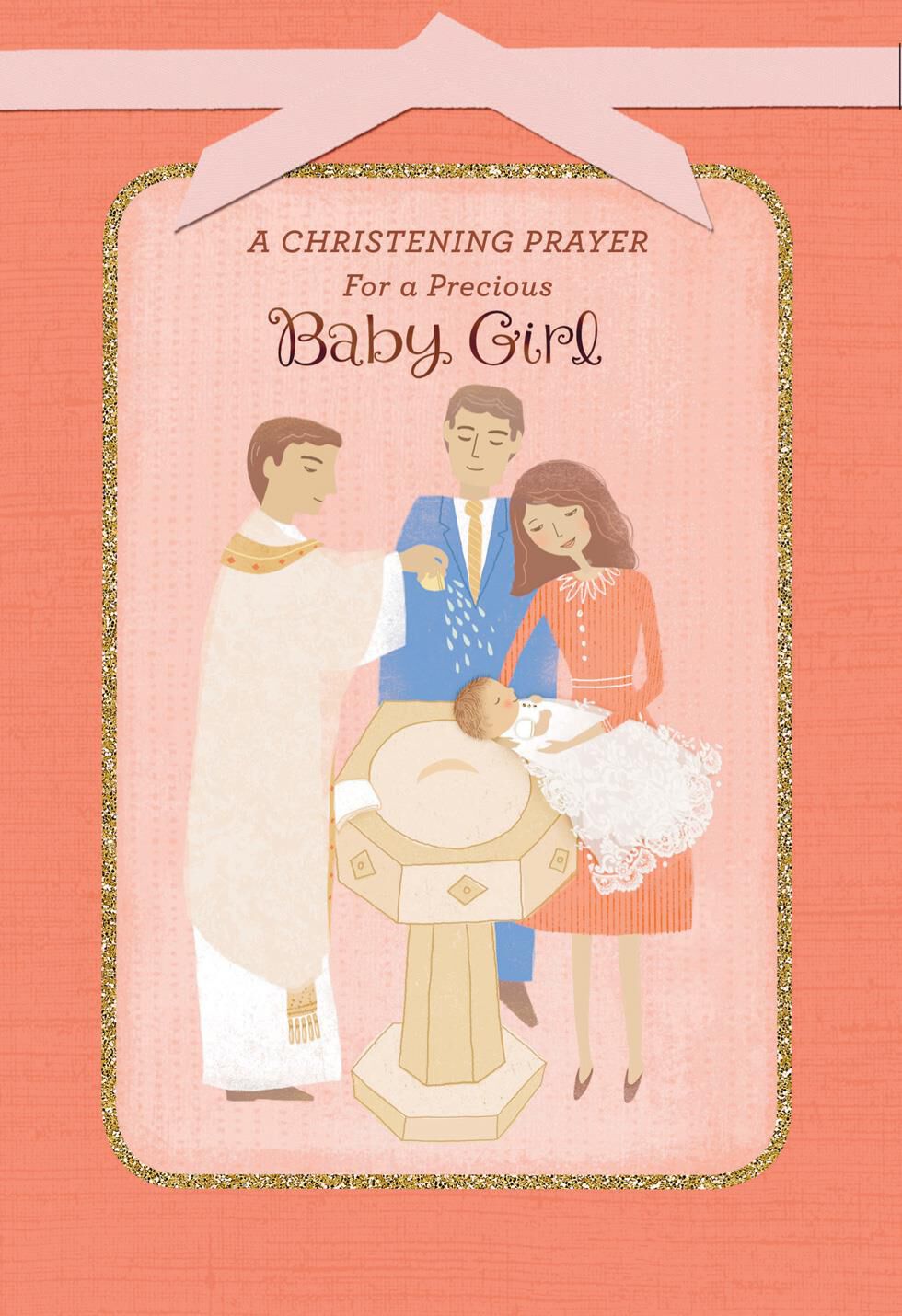Blessings for a Sweet Baby Girl Christening Card