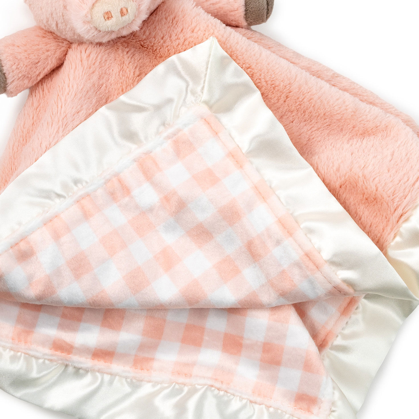 Pink Piglet Lovey Blanket upclose view image number 4