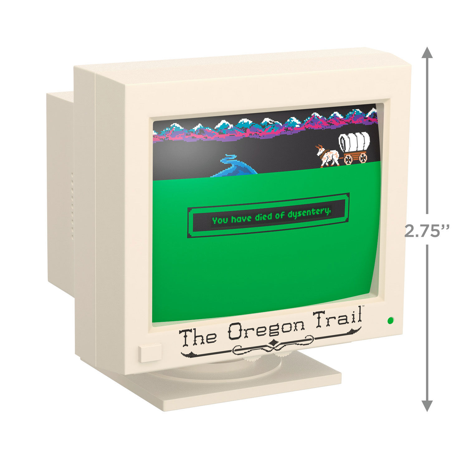 The Oregon Trail Computer Keepsake Ornament measurement image number 3