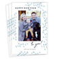 Elegant White and Blue Flat New Year Photo Card, , large image number 1