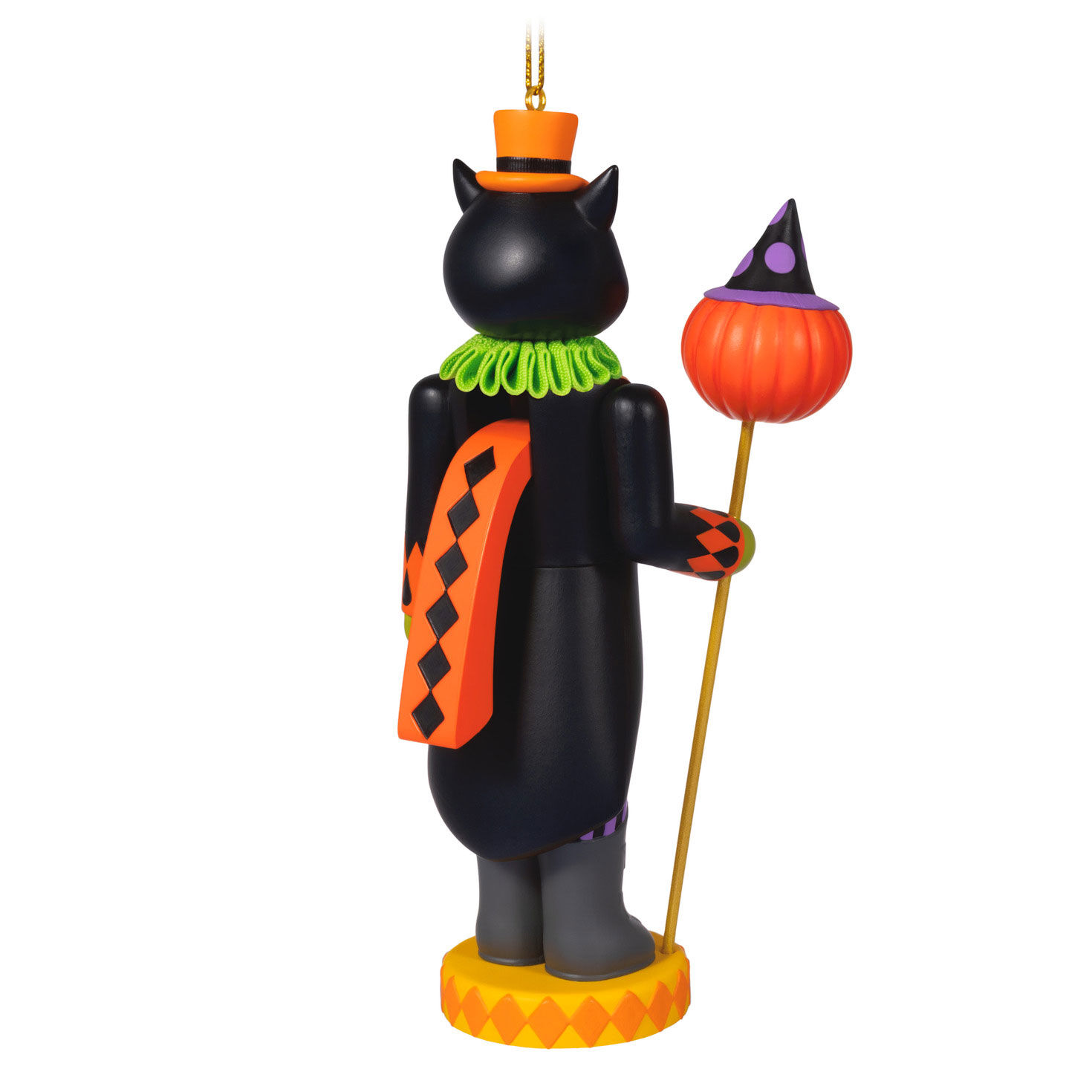 Halloween Cat Nutcracker Keepsake Ornament Back image number 4