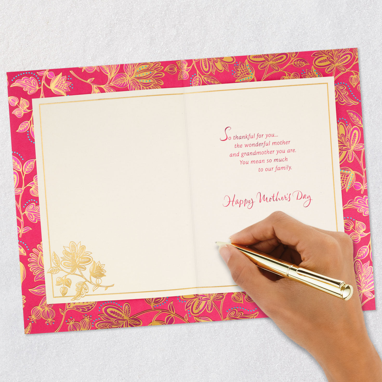 Vintage Flowers Grandmother Mother's Day Card Signing card image number 6