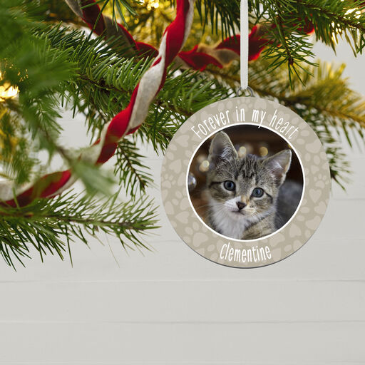 Pet Memorial Personalized Text and Photo Ceramic Ornament, 