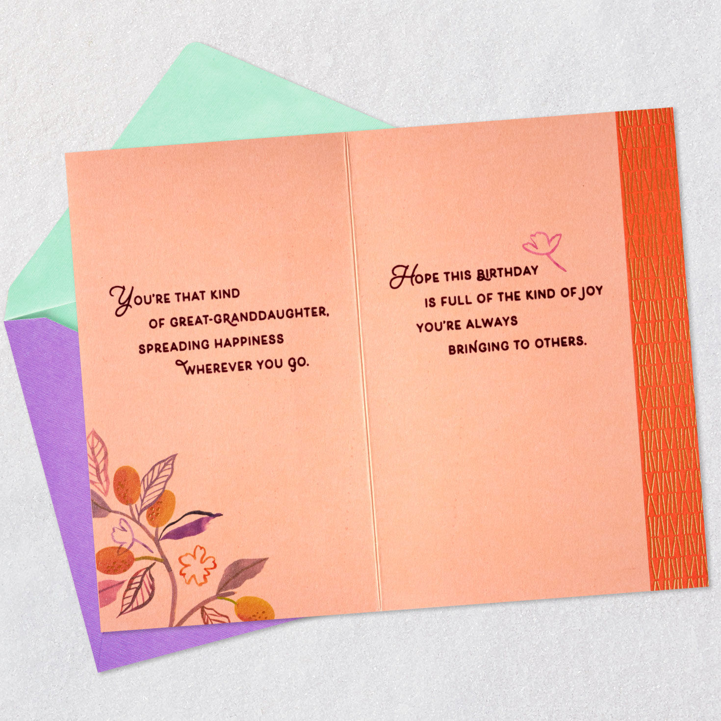 Full of Joy Birthday Card for Great-Granddaughter - Greeting