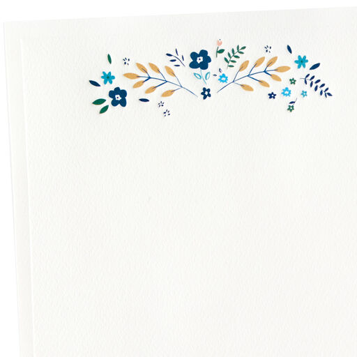 Blue Floral Stationery Set, Box of 20, 