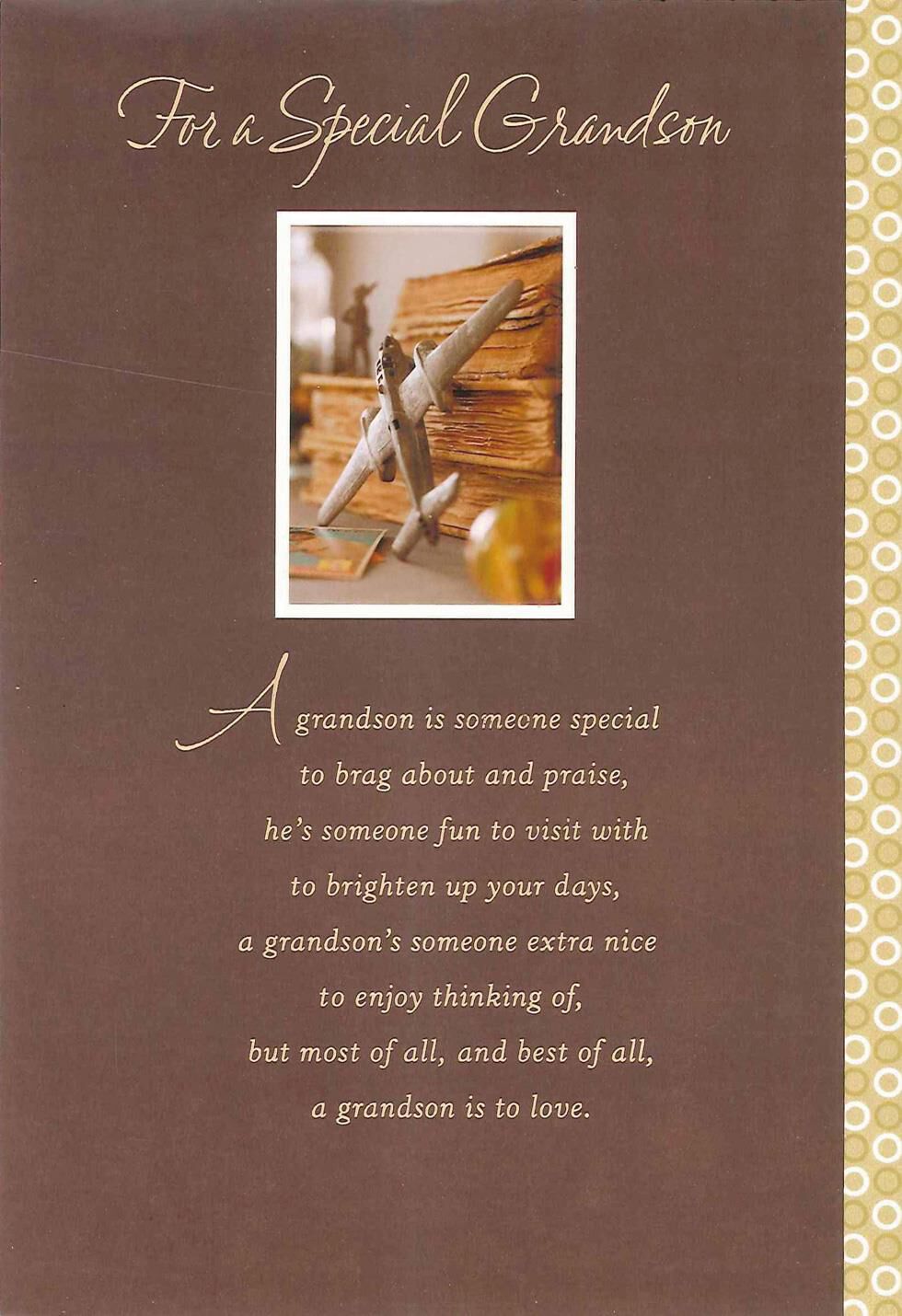 Toy Airplane Birthday Card for Grandson