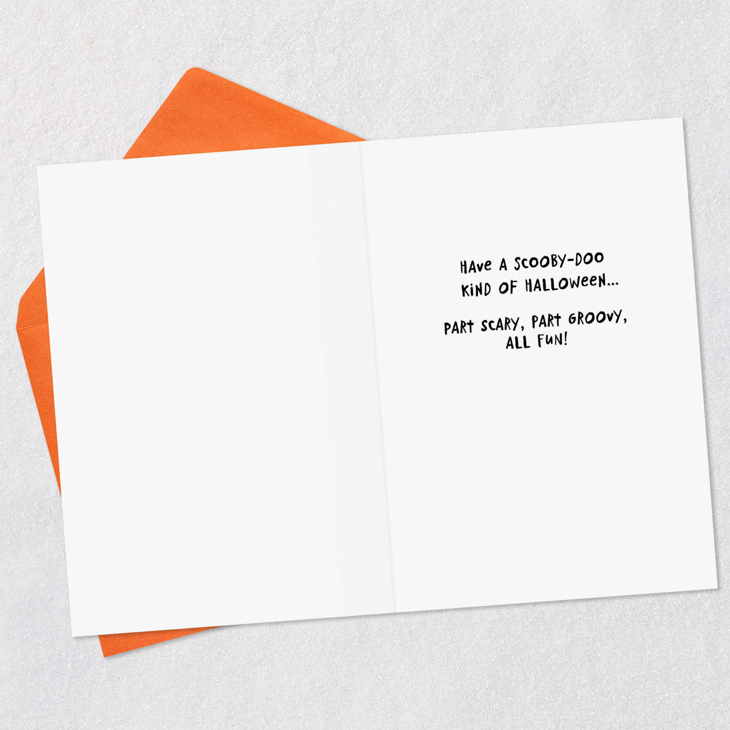 Shaggy and Scooby-Doo Halloween Card Open card with envelope image number 3