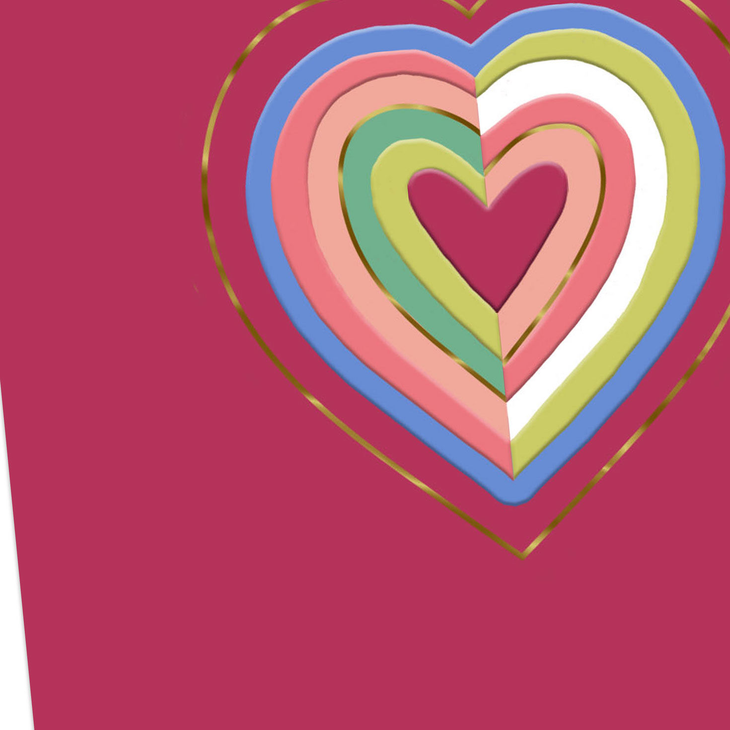 Rainbow Heart Brother Valentine's Day Card Card Front Detail image number 5