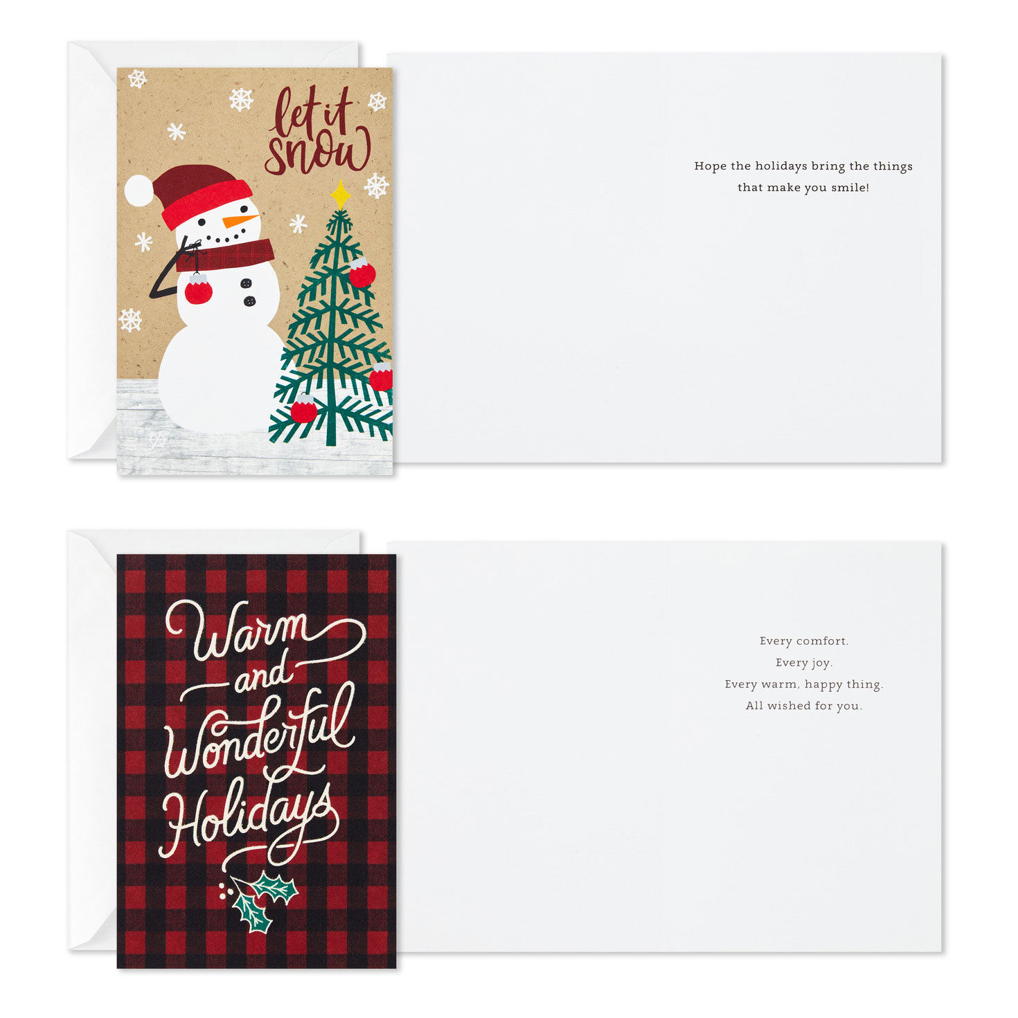 Rustic Boxed Christmas Card Assortment Card Front with Sentiment image number 3