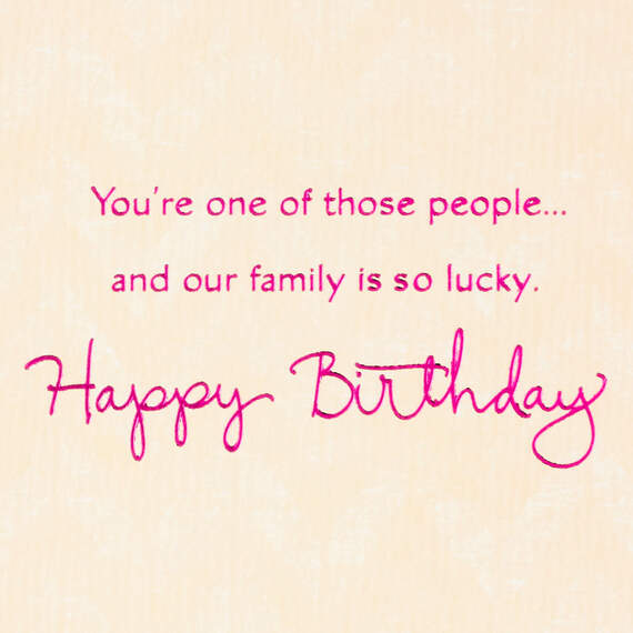 Our Family Is Lucky to Have You Birthday Card, , large image number 2