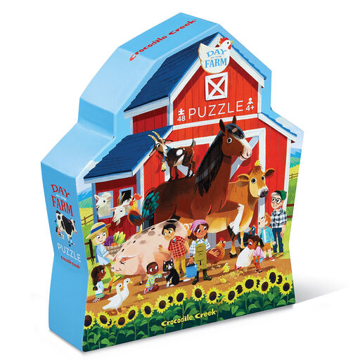 Crocodile Creek Day at the Farm 48-Piece Jigsaw Puzzle, 