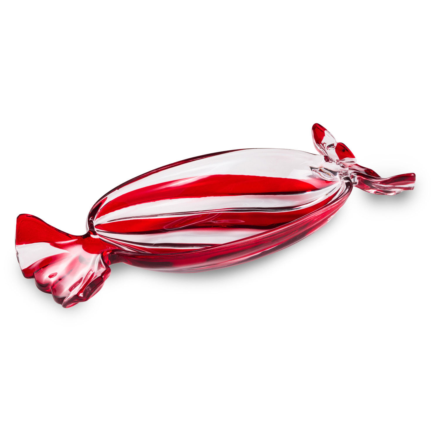 Wrapped Peppermint Candy-Shaped Serving Dish, 14&quot; W
