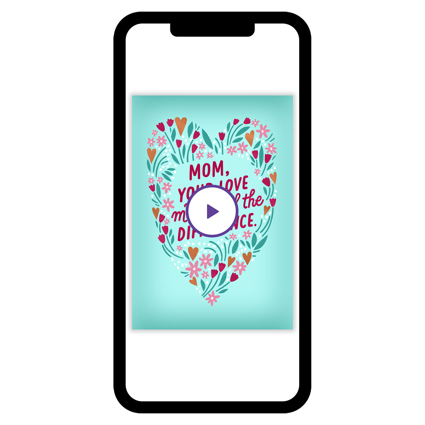 Your Love Floral Heart Love eCard