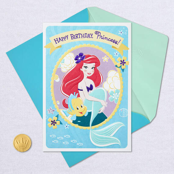 Disney The Little Mermaid Dreams Begin Today Birthday Card for Her, , large image number 5