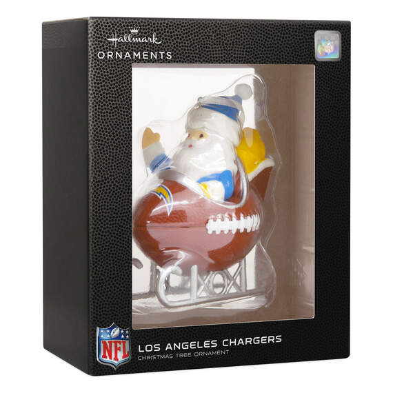 NFL Los Angeles Chargers Santa Football Sled Hallmark Ornament, , large image number 4