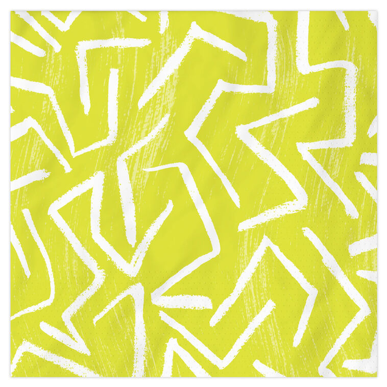 Zig-Zag Stripe on Yellow Dinner Napkins, Pack of 20