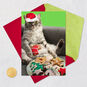 Cat in Santa Hat With Cookies Funny Christmas Card Card Front with Envelope and Gold Seal image number 5