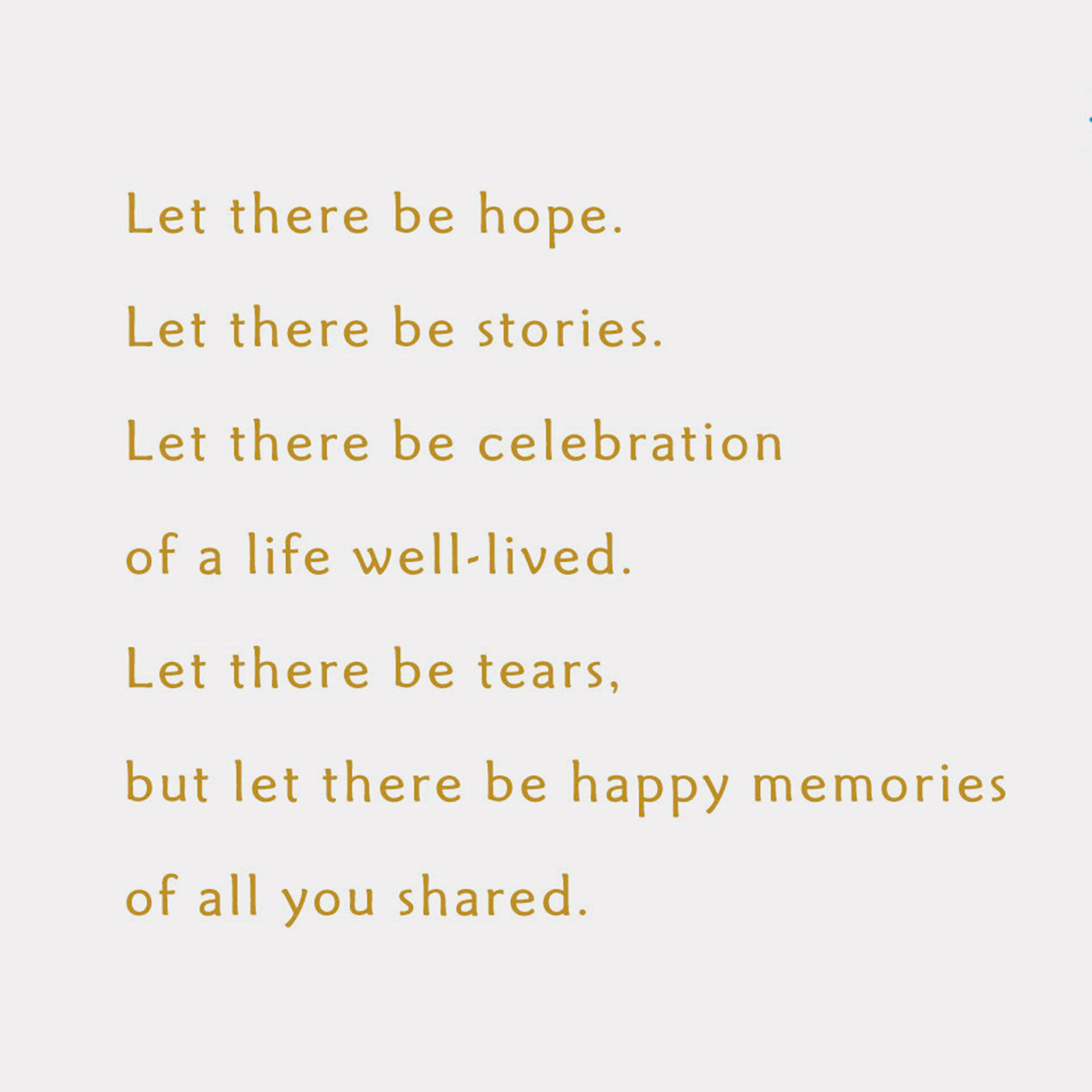 Let There Be Happy Memories Sympathy Card, , large image number 2