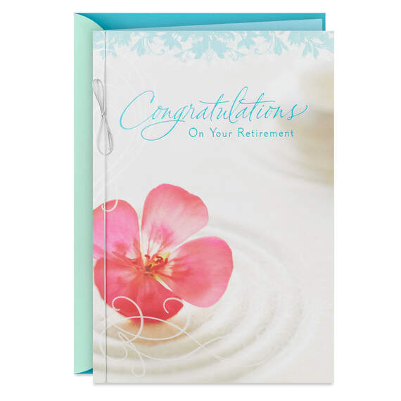 Wishing You Beauty, Laughter and Contentment Retirement Card, , large image number 1