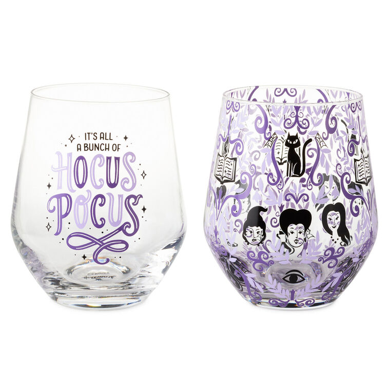 Disney Hocus Pocus Stemless Glasses, Set of 2