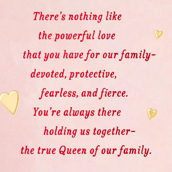 True Queen of Our Family Valentine's Day Card for Mama, , large image number 2