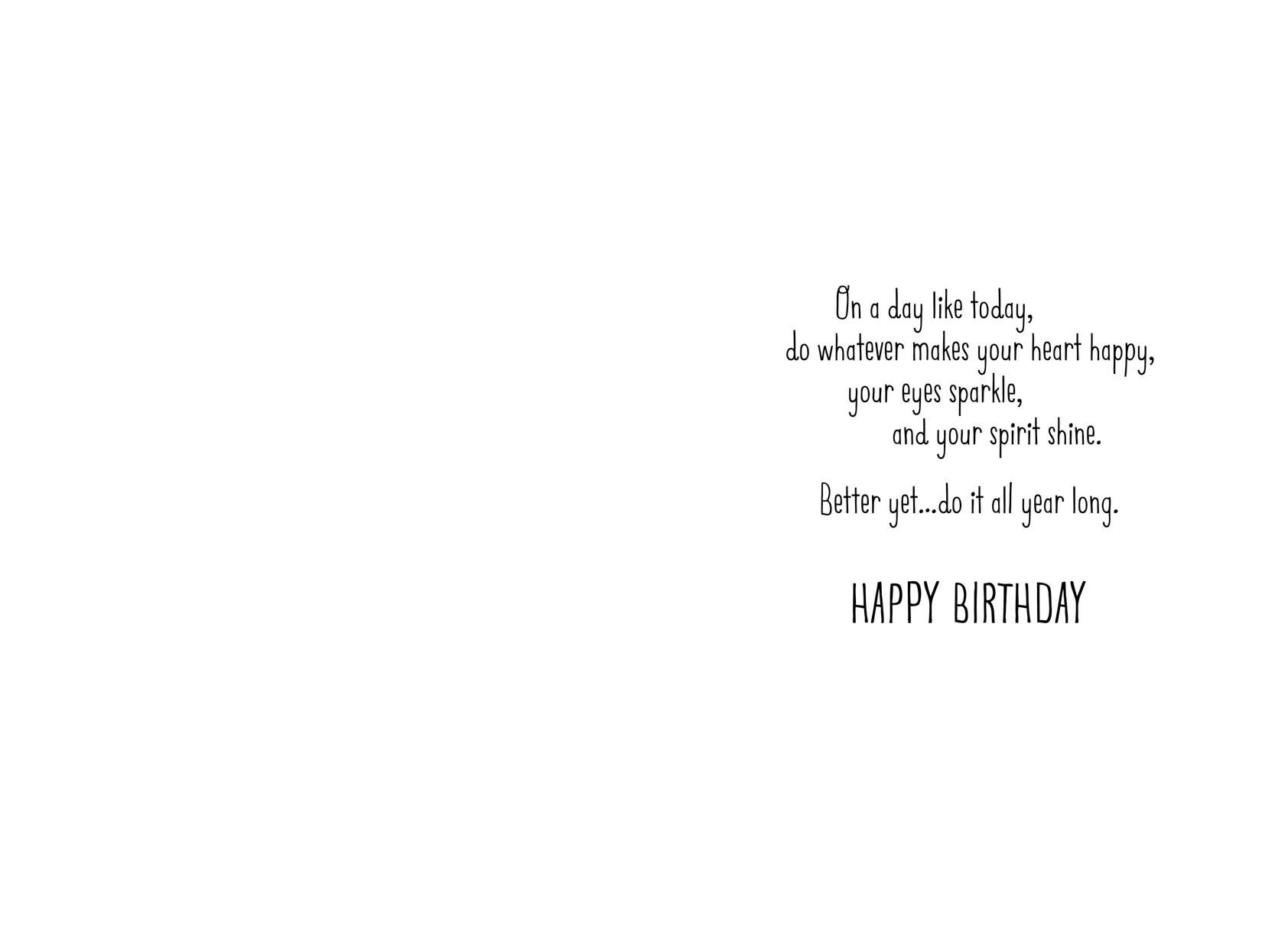 Live Love Happy With Foil Birthday Card