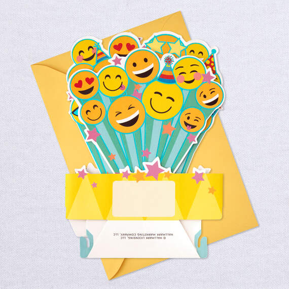 Smiley Face Emojis Happy Wish 3D Pop-Up Card, , large image number 7
